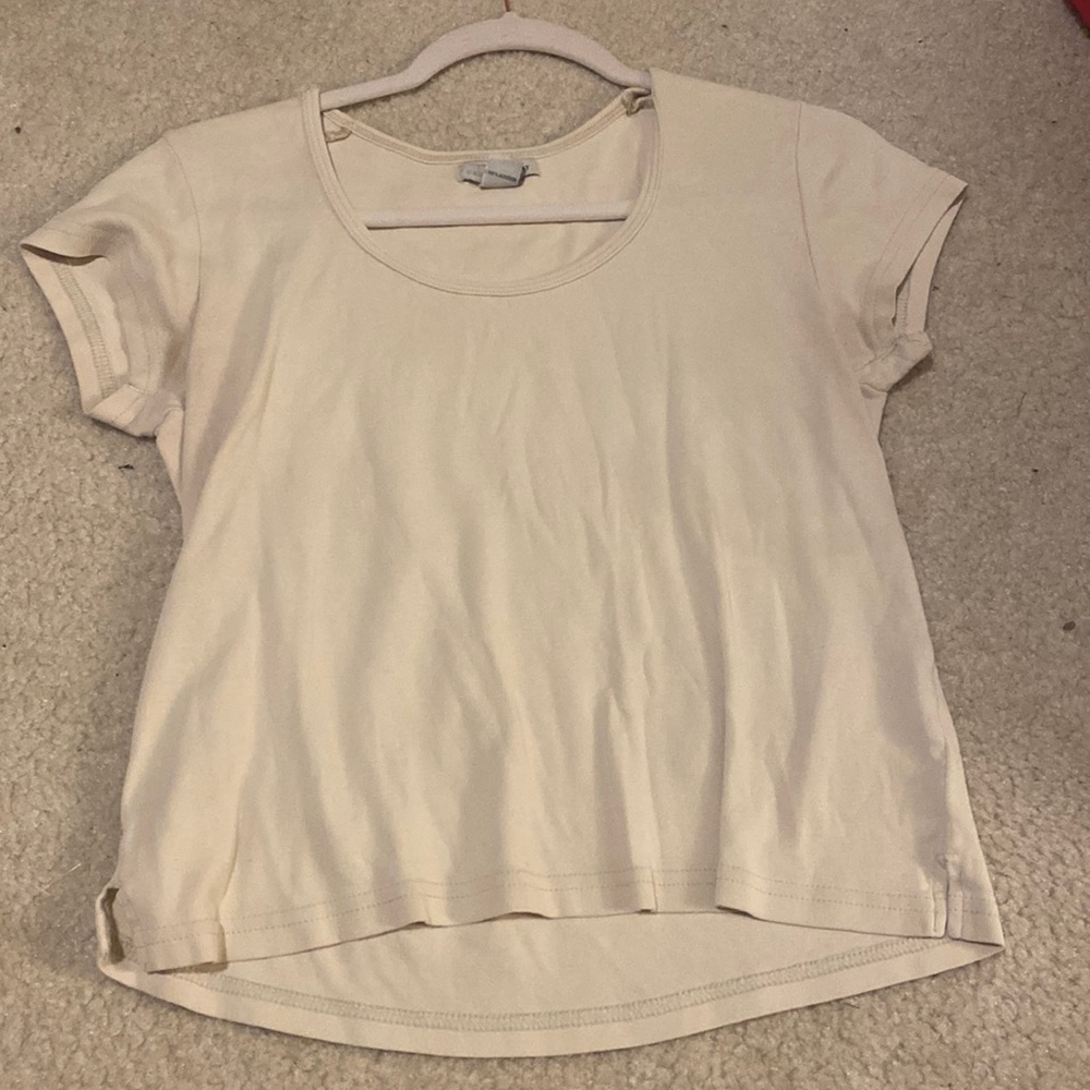 Cream Colored Tee Shirt from Basic Equipment